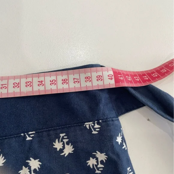 TOPSHOP size 10 cotton cottagecore skirt in navy and white - Picture 4 of 7